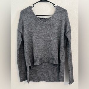 Brandy Melville Charcoal V-Neck Sweater